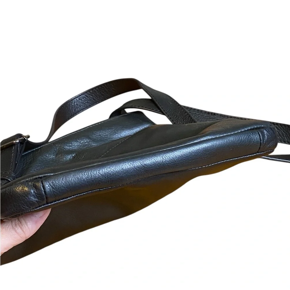 Margot New York Black Leather Crossbody Bag
